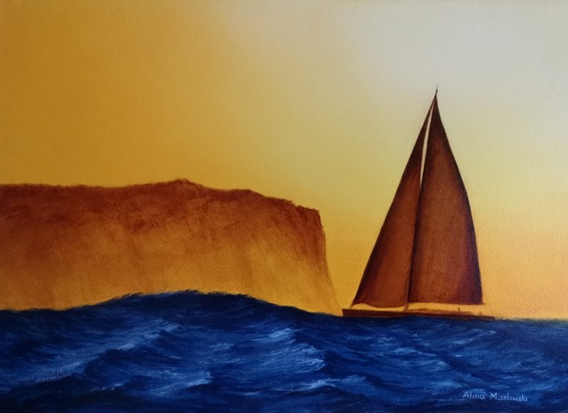 Culver-Cliff-Seascape-Oil-on-panel