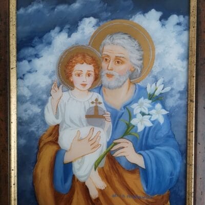 San Giuseppe con Gesu Bambino (giglio)