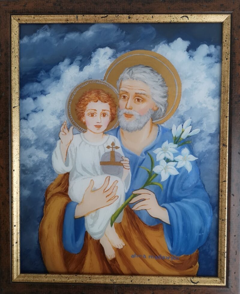 San Giuseppe con Gesu Bambino (giglio)