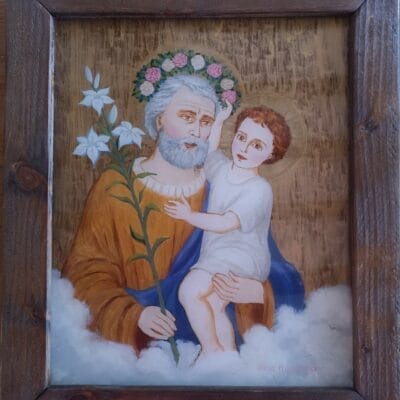 San Giuseppe con Gesu Bambino (ghirlando)